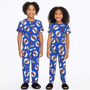 Kids Transformers Pajamas - Size L Unisex Blue 2-Piece Set